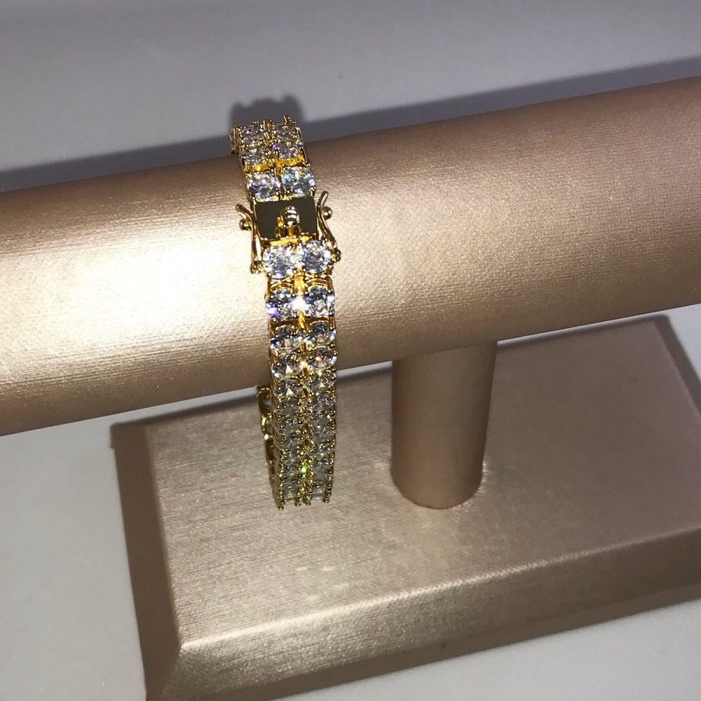 26ct Double Row Tennis Bracelet - Picture 8 of 9